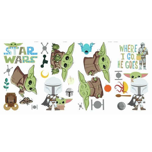 Star Wars: The Mandalorian The Child Illustrated Peel and Stick Wall Decals