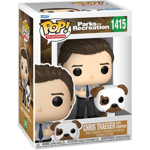 Parks and Recreation 15th Anniversary Chris Funko Pop! Vinyl Figure and Champion Pop! Buddy