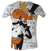 Rocky and Bullwinkle Putting on the Ritz White T-Shirt