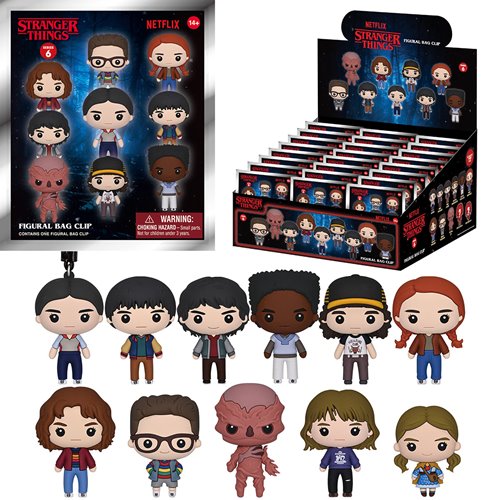 Stranger Things Season 5 Series 6 3D Foam Bag Clip Display Case of 24