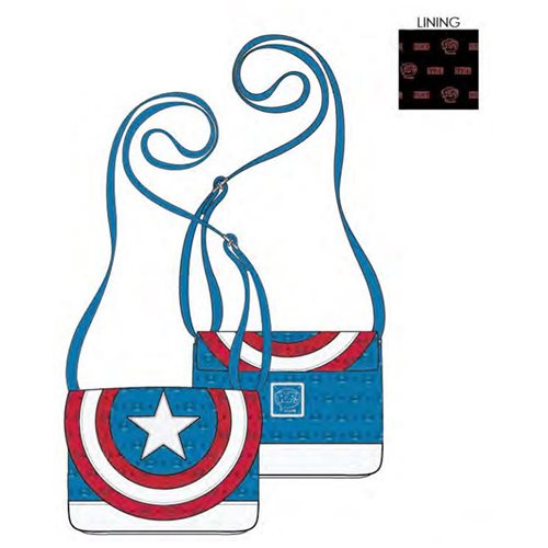 Marvel Captain America Shield Pop! by Loungefly Crossbody Purse