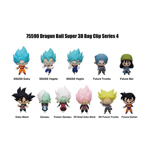 Dragon Ball Super Series 4 3D Foam Bag Clip Random 6-Pack
