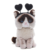 Grumpy Cat with Hearts Headband 5-Inch Plush