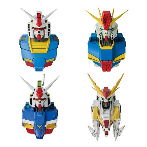 Mobile Suit Gundam Gundam MS Head Magnet Universal Century Saga Ichibansho Zakka Magnet Display of 4