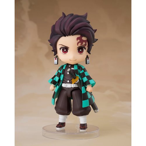 Demon Slayer: Kimetsu no Yaiba Tanjiro Kamado (Nichirin Sword with Rengoku's Handguard) Figuarts Min