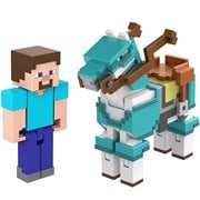 Minecraft Steve and Armored Horse Action Figure 2-Pack