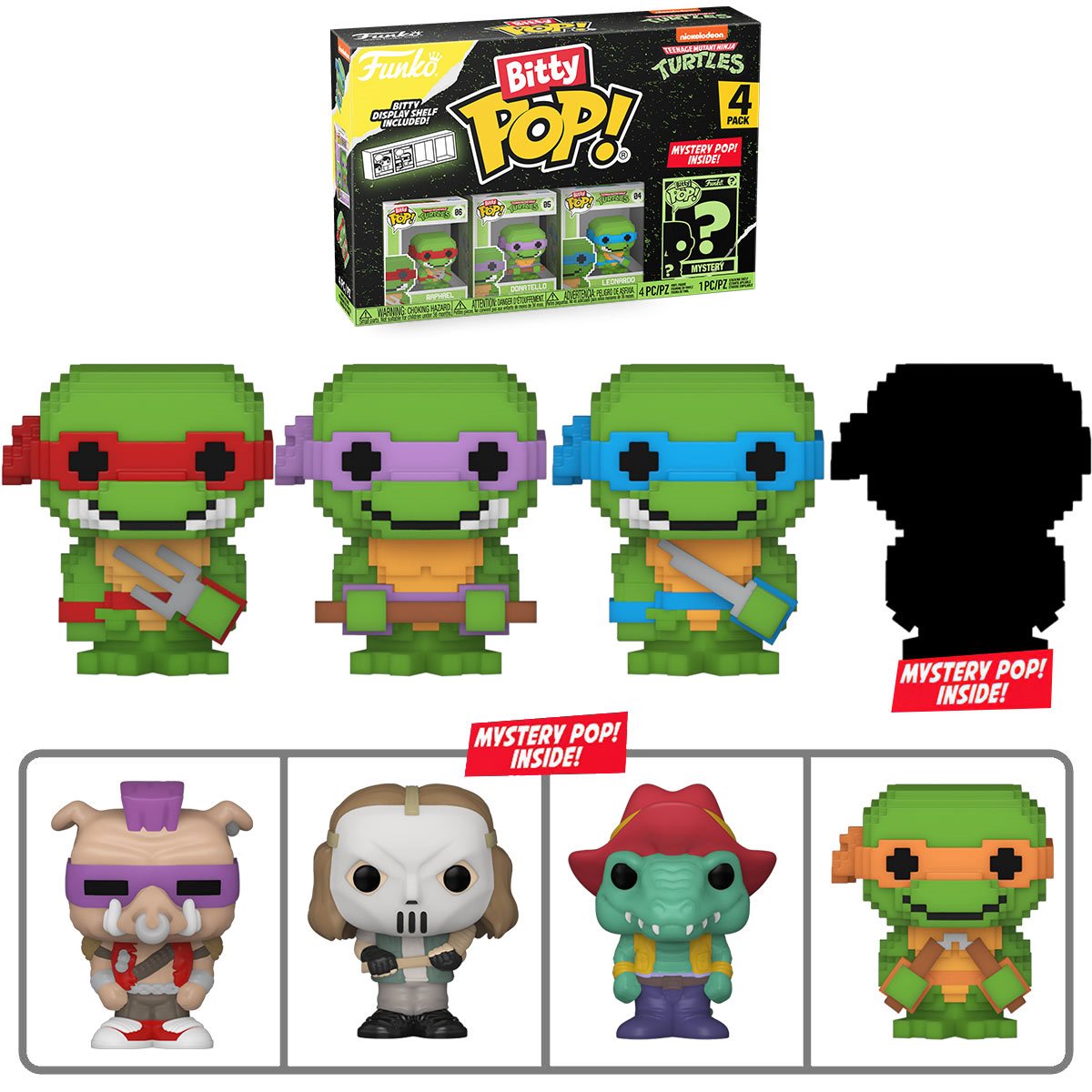 Teenage Mutant Ninja Turtles 8-Bit Funko Bitty Pop! Mini-Figure 4-Pack