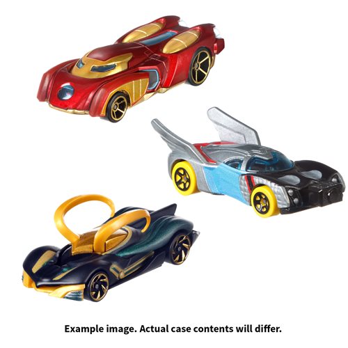 Marvel Hot Wheels Character Car Mix 3 Vehicle Case of 8