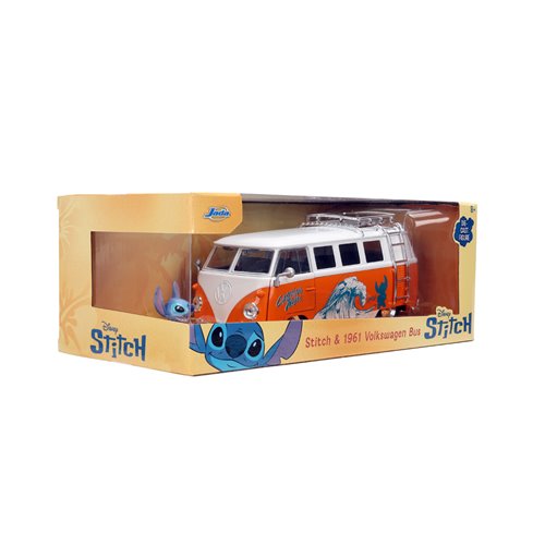 Hollywood Rides Lilo & Stitch 1961 Volkswagen Bus 1:24 Scale Die-Cast Metal Vehicle with Stitch Figu