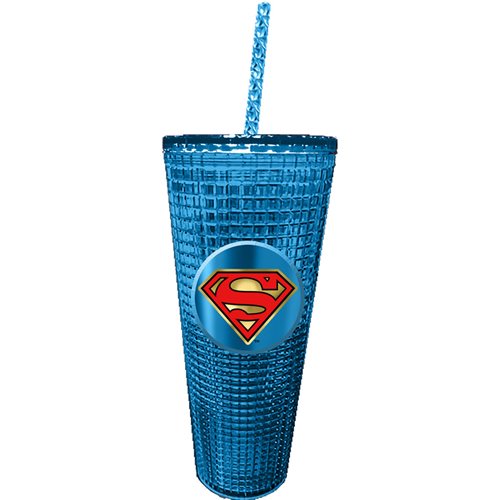 Superman Diamond 20 oz. Acrylic Cup with Straw