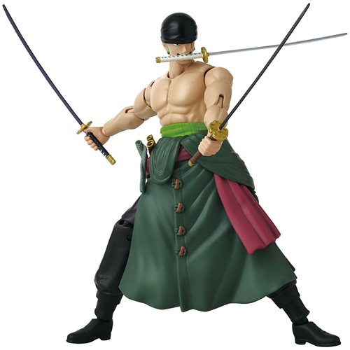 One Piece Anime Heroes Roronoa Zoro Three Sword Style Action Figure