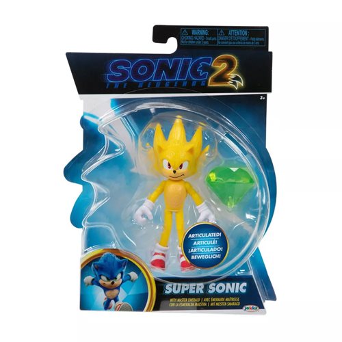 Sonic the Hedgehog 2 Movie 4" Super Sonic Figure , Not Mint