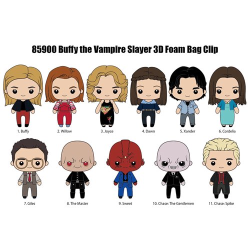 Buffy the Vampire Slayer 3D Foam Bag Clip Random 6-Pack