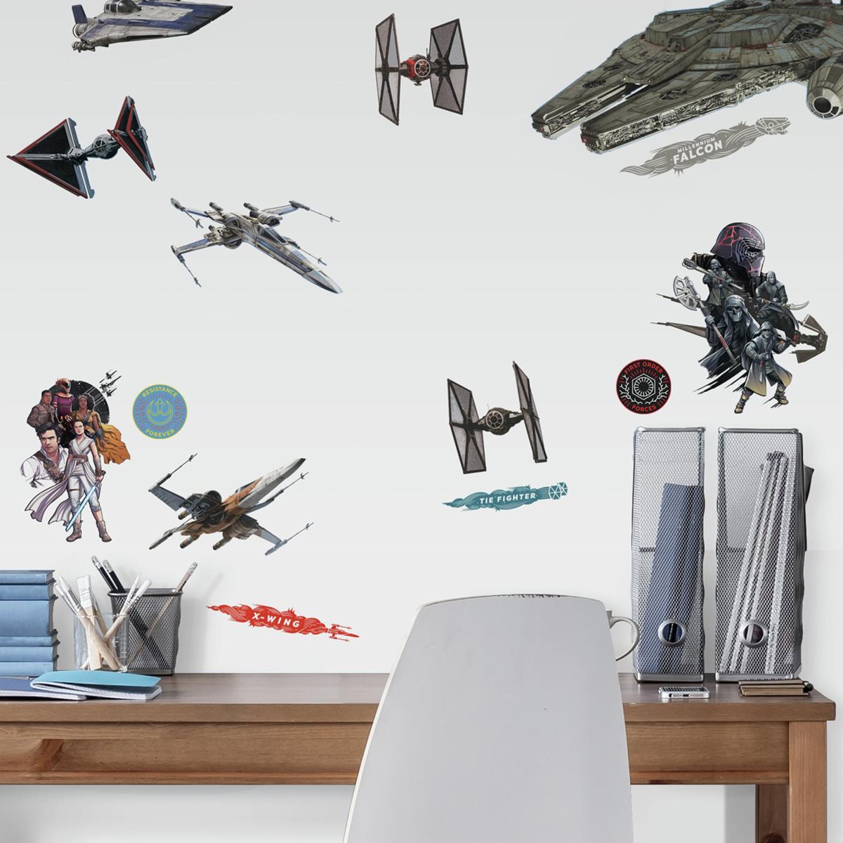 Star Wars Episode IX Galactic Ships Peel and Stick Wall Decals