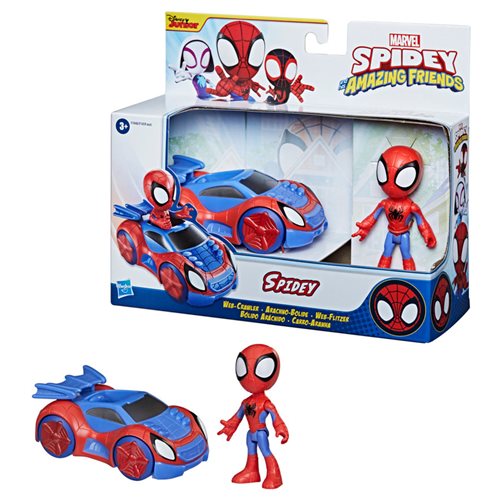 Spider-Man Spidey and His Amazing Friends Spidey Action Figure and Web-Crawler Vehicle