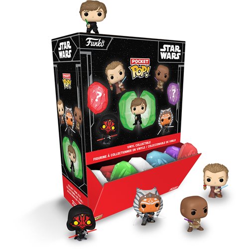 Star Wars Kyber Crystals Funko Pocket Pop Mini-Figure Display Case of 12