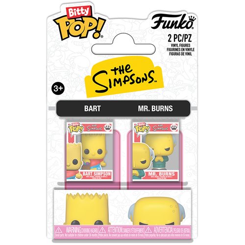 The Simpsons Bart Simpson and Mr. Burns Funko Bitty Pop! Mini-Figure 2-Pack