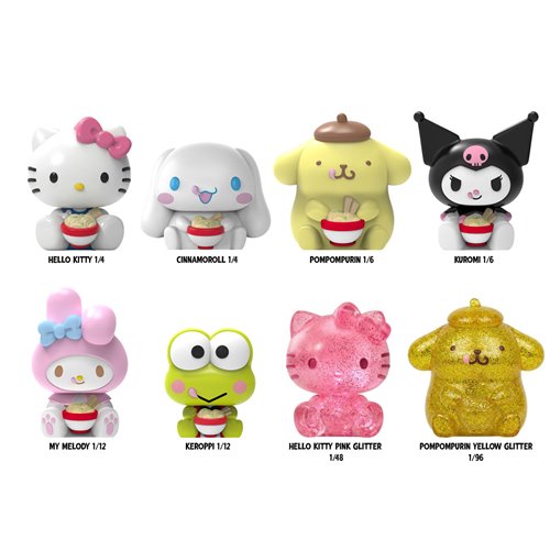 Hello Kitty and Friends Rokimoto Cup Vinyl Figure Display Case of 12