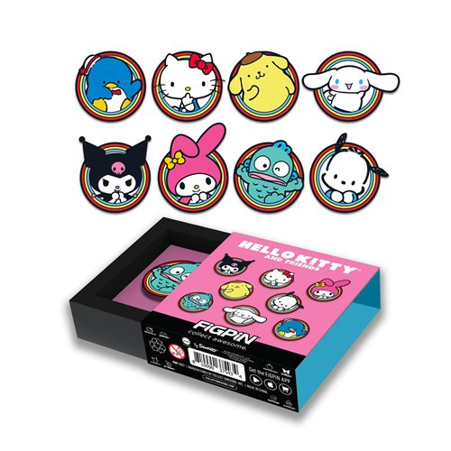 Hello Kitty and Friends Series 1 FiGPiN Mystery Mini Enamel Pin Display of 10
