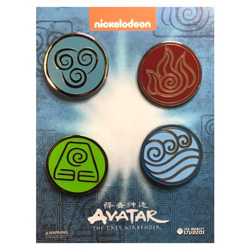 Avatar: The Last Airbender Elemental Bending Arts Enamel Pin Set