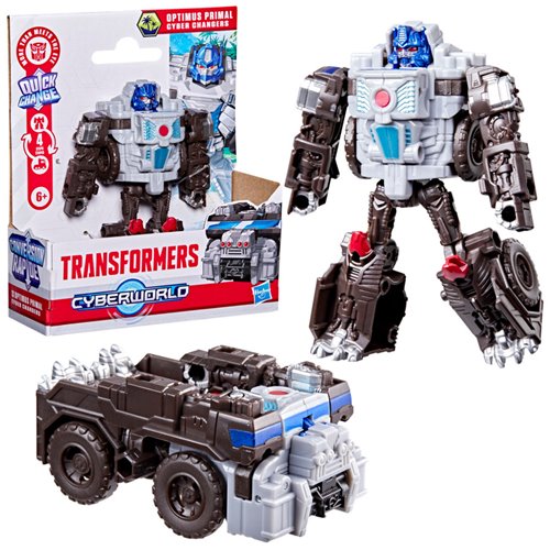Transformers Cyberworld Optimus Primal Cyber Changers 4-Inch Action Figure