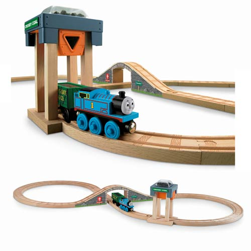 wooden thomas the tank train set