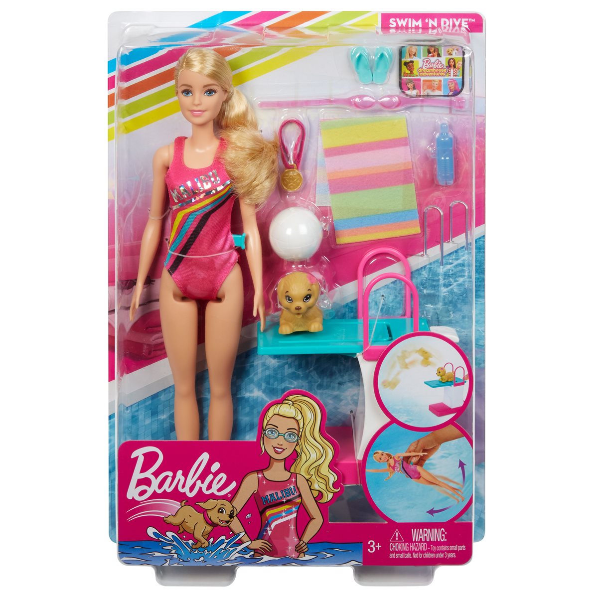 Barbie Dreamhouse aventures Swim 'n Dive poupée et accessoires 