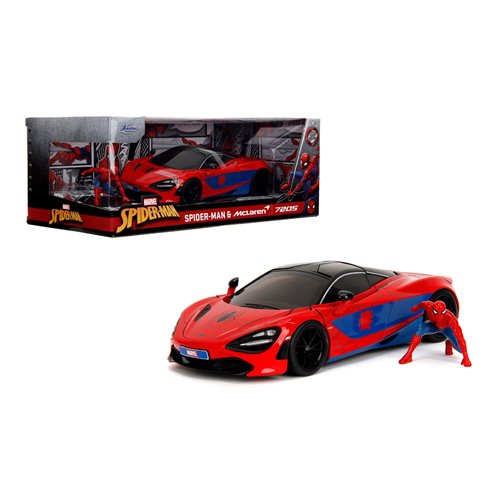 Hollywood Rides Marvel Spider-Man McLaren 720S 1:24 Scale Die-Cast Metal Vehicle with Spider-Man Figure