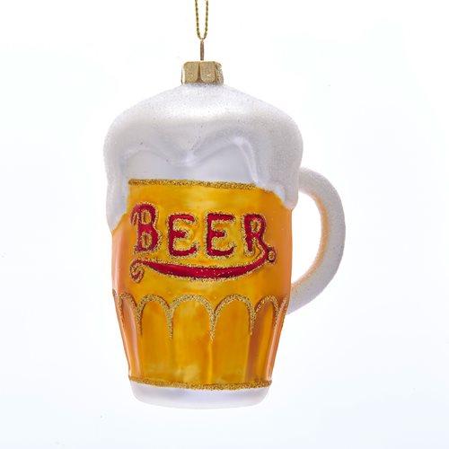 Noble Gems Beer Mug 4 1/4-Inch Glass Ornament