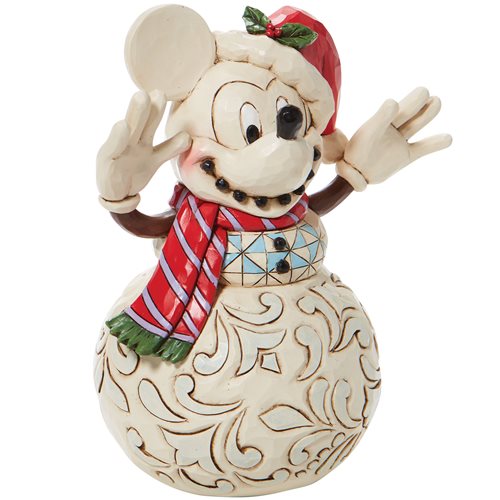 Disney Traditions Mickey Mouse Snowman Snowy Smiles by Jim Shore Statue