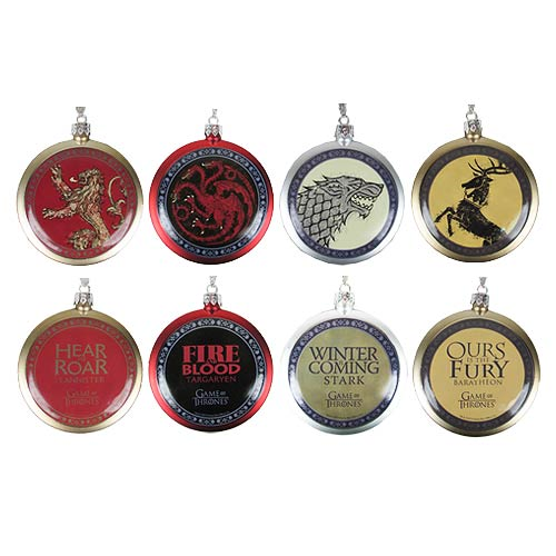 Game of Thrones House Crest 3-Inch Ornament 4-Pack