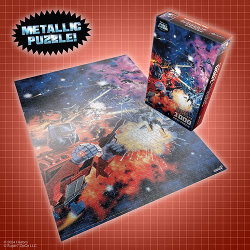 Transformers Space Fight Art Chome Paper Puzzle