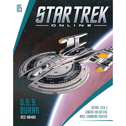 Star Trek Online U.S.S. Buran Dreadnought Cruiser Ship with Collector Magazine