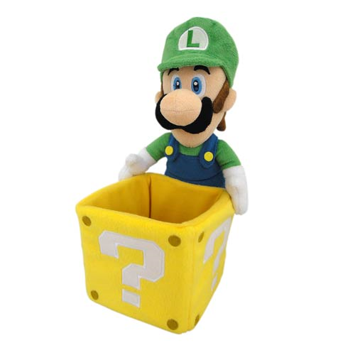 Super Mario Bros. Luigi and Coin Box 9-Inch Plush