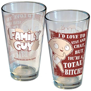 Family Guy I'd Love To Chat But You're A Bitch Pint Glass