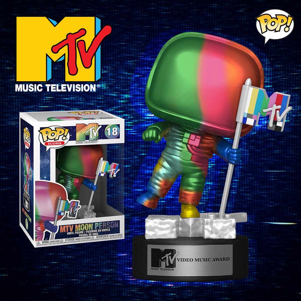 MTV Rainbow Moon Person Pop! Vinyl Figure