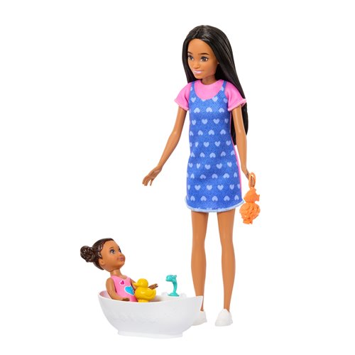 Barbie Family & Friends Playset and Doll Case of 3