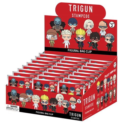Trigun Stampede Series 2 3D Foam Bag Clip Random 6-Pack