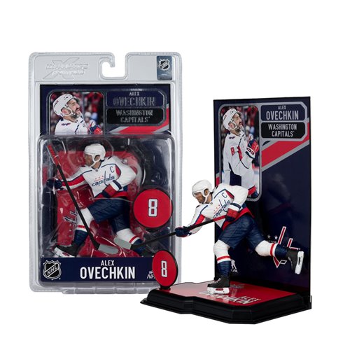 NHL SportsPicks Washington Capitals Alexander Ovechkin White Jersey 7-Inch Posed Figure