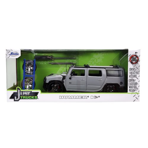 Just Trucks 2003 Hummer H2 1:24 Scale Die-Cast Metal Vehicle with Tire Rack