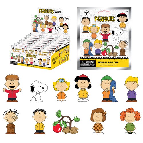 Peanuts Series 4 3D Foam Bag Clip Display Case of 24