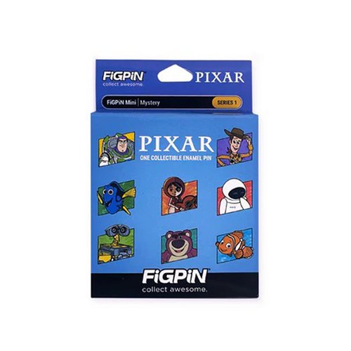 Pixar All Stars Mystery Minis Series 1 Enamel Pin Display of 10