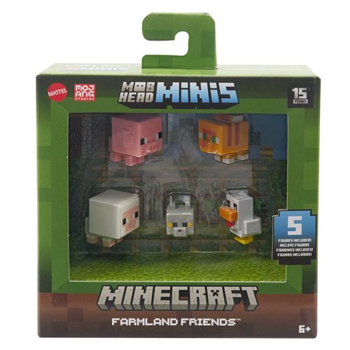 Minecraft Mob Head Minis Farmland Friends Action Figure 5-Pack