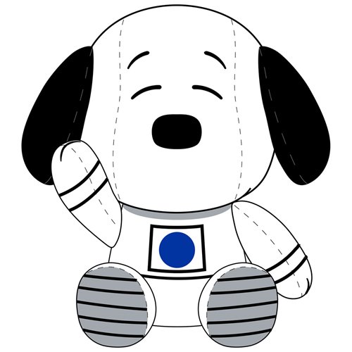 Snoopy In Space Saluting Snoopy White Astronaut Suit 6-Inch Cuties Plush