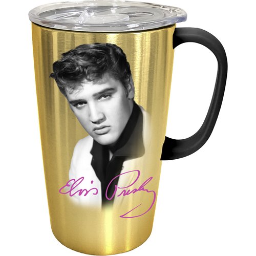 Elvis Presley 18 oz. Stainless Steel Travel Mug with Handle