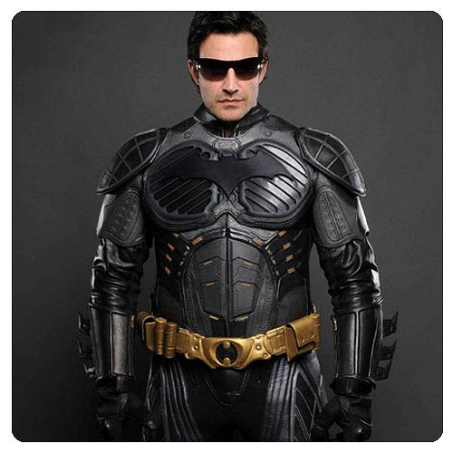 Batman Begins Leather Jacket NOMEX Pre-Suit Replica with Bat Logo