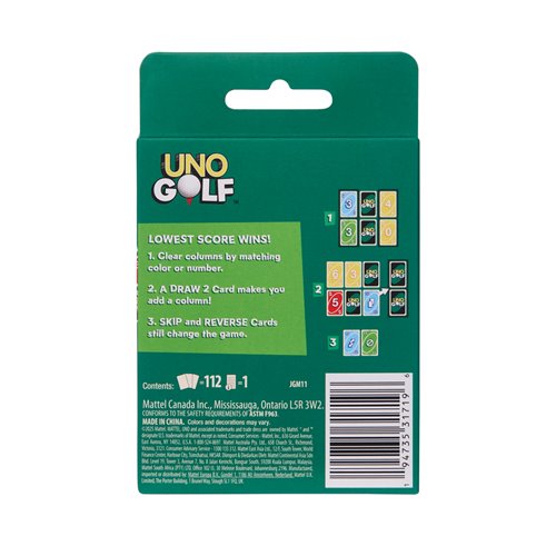 UNO Golf Card Game