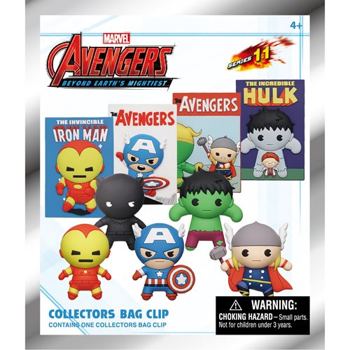 Avengers 60th Anniversary Series 11 3D Foam Bag Clip Random 6-Pack