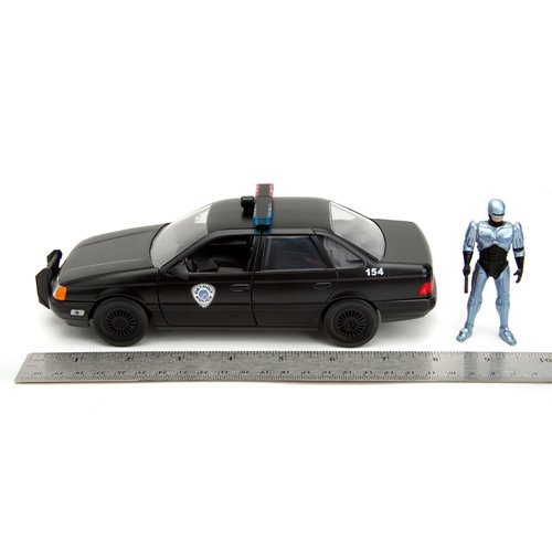 Hollywood Rides RoboCop OCP Ford Taurus 1:24 Scale Die-Cast Metal Vehicle with RoboCop Figure