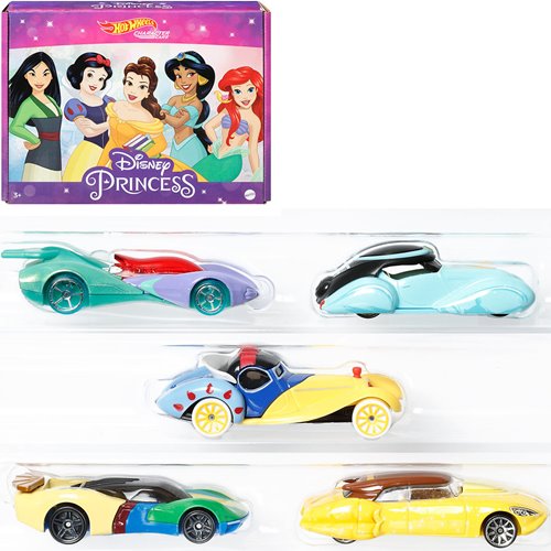 Hot Wheels Disney Princess Character Car 5-Pack